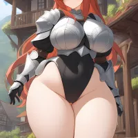 hot girl in leotard AI Art