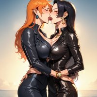 Full Body Boa Hancock Lesbian Kissing Furry AI Porn