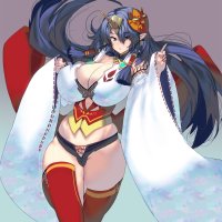 Wallpaper : anime girls original characters big boobs ma sa o huge breasts long hair horns simple background 1481x1500