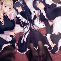 Wallpaper : cosplay anime girls big boobs maid outfit Person clothing Group of Anime Girls costume 1680x1050