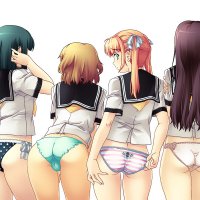 Wallpaper : anime girls cartoon school uniform original characters mouth panties underwear ecchi mangaka 1600x1200