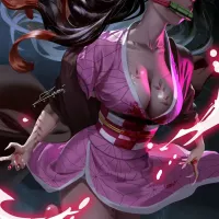 Nezuko Kamado Demon Slayer Big Boobs Anime Sexy Naked Girl Print Canvas HD Painting Poster Living Room Bedroom Handing Picture