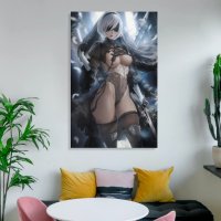 : Nier Automata Poster Sexy Nier Automata Poster 2b Nier Automata Poster Sexy Sexy Anime Poster Decorative Painting Canvas Wall Art Living Room Posters Bedroom Painting 20x30inch50x75cm 75.0: Posters Prints