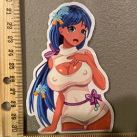 New Sexy Anime Girl Woman Big Boobs Ass Bikini Cute Meme Decal Sticker Car Truck