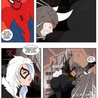 Black Cat gets Horny porn comic