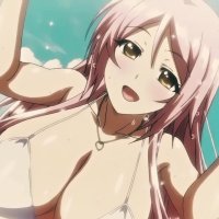 Cutie con grandes tetas y cabello Pink le gusta chupar la polla