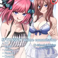 SFWNSFW Commission Art Custom Anime Digital Drawing Original Character Oc Fanart Portrait Couple Chibi Vtuber Icon Pfp