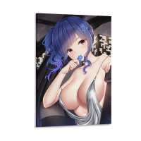: Cute Sexy Nude Anime Girl Modern Room Aesthetics Poster Print Canvas Poster Wall Art Party Birthday Gifts Indoor Decorations Suitable For Family Dormitory Office Bathroom DecorFrame-style716x24inch40: Posters Prints