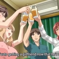 3 Sexy Milf has a party and fucks an Anime Male