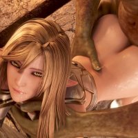 Female Elf Warrior Conquered by Orc in Sex Animation