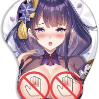 Amazon.co.jp: 3D Anime Mouse Pad Game Character Uncensored Mouse Pad with Wrist Rest Support Purple 26x21x3.2 cm : Electronics