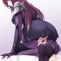 Fondos de pantalla : ilustracin pelo largo Anime Chicas anime culo cabello purpura dibujos animados Cabello negro armadura Pies Mono Gran Orden del Destino La gran orden de Scathach Fate Ojos morados