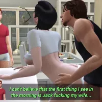 3D animated hotwife offers her pussy to everyone to her cucks pleasure