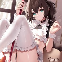 ass cat girl blue eyes anime anime girls cat ears maid maid outfit