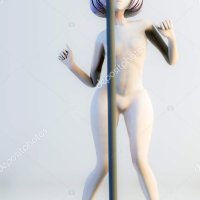 Naked Anime Stripper Dancing Pole Isolated White Background Illustration Stock Photo homeworks255 455075116
