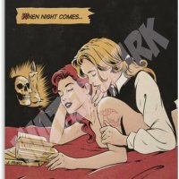 Lesbian Anime Kissing Girl Sexy Comic LES Poster 8 Jordan
