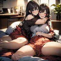 Animemoeadult womenKissing between womenlesbianLicking each other