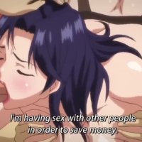 Een rondborstige hentai huisvrouw neukt de kredietverstrekkers van haar man
