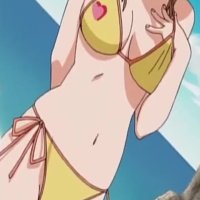 Masturbating anime maid in fantasy