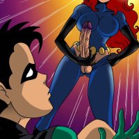 Hung anime shemale pegging a tied up dude making him eat her jizz