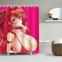 Anime Big Breasts Big Ass Girl Nude Print Shower Curtain Bathroom Supplies Waterproof Bathroom Decoration with Hook : Amazon.ca: Home