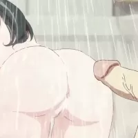Bootyful hentai vrouw krijgt haar kutje geneukt in de douche