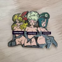 18 sexy anime waifu girls enamel pin