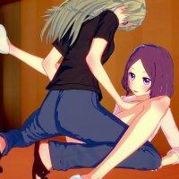 Rin Toyama and Ko Yagami intense lesbian play and futanari sex.