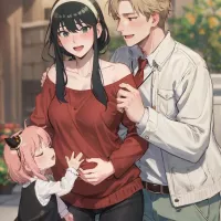 AI created spy x family yor briaranya forgerloid forger doujin pictures by naisubay about loidforger 2girls