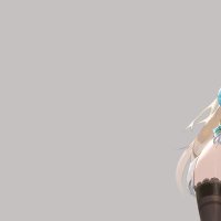 Wallpaper girl hot cleavage dress boobs blue anime blonde for mobile and desktop section resolution 3840x2160