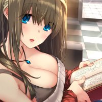 cleavage blue eyes open shirt Sagisawa Fumika sweater THE iDOLMSTER THE iDOLMSTER: Cinderella Girls anime anime girls