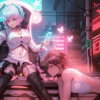 Anime femdom mistress in dominatrix outfit by MariaGlitch on DeviantArt