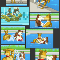 Commission: Hunter Colleen Go Swimming by StrikerSA -- Fur Affinity dot net