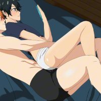 My boyfriend took off my underwear and started rubbing his dick on my ass