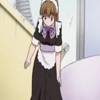 Anime maid gets wet pussy fantasizing