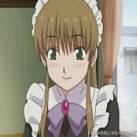Anime maid gets wet pussy fantasizing