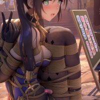 tokinohimitsu genshin impact mona megistus bondage leotard no bra pantyhose vibrator
