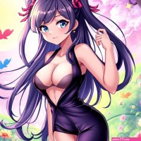 Dive into Vibrant Realms: Stylized Anime Pornstar Art
