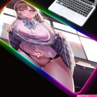 : Mouse Pad LED Anime Girl Sexy Boobs Gaming Mouse Pad RGB Large Gaming PC Laptop XXL Gaming Sexy HIPS Breasts Boobs C31.49x12 inche : Video Games