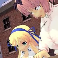 Hibari and Katsuragi growth contest SFM Giantess Animation
