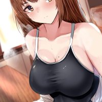 original characters big boobs brunette cleavage Take artist anime girls one-piece swimsuit brown eyes blushing school swimsuits open shirt classroom