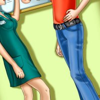 Tall anime shemale approaches a cute boy in public and fucks him in the ass