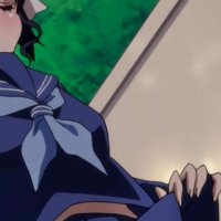Public park anime slut drops panties for wet pussy play