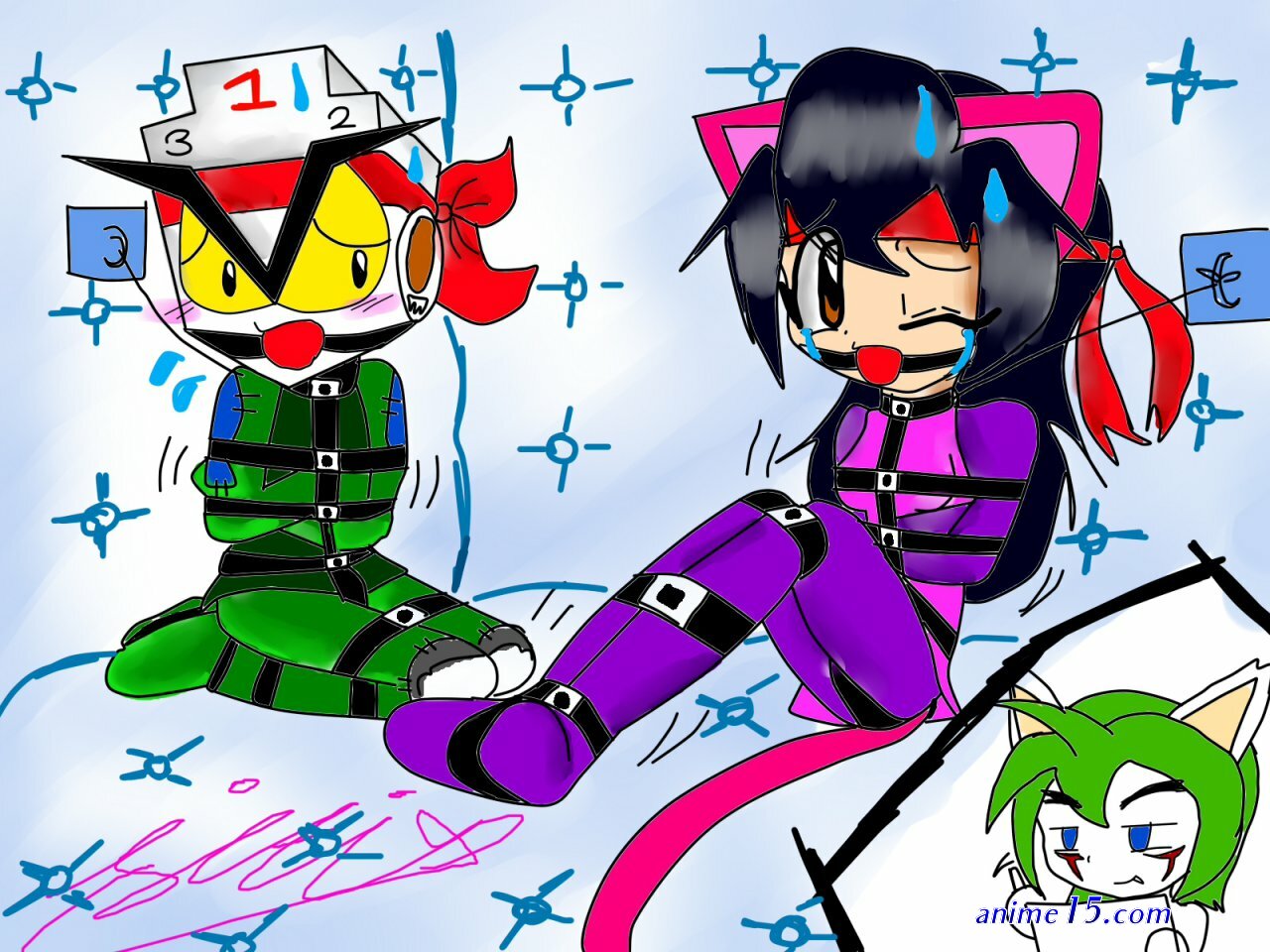 anime straitjacket gagged
