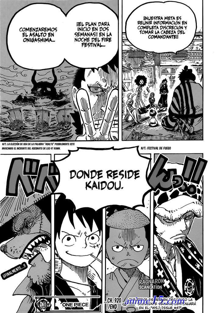 one piece capitulo 920