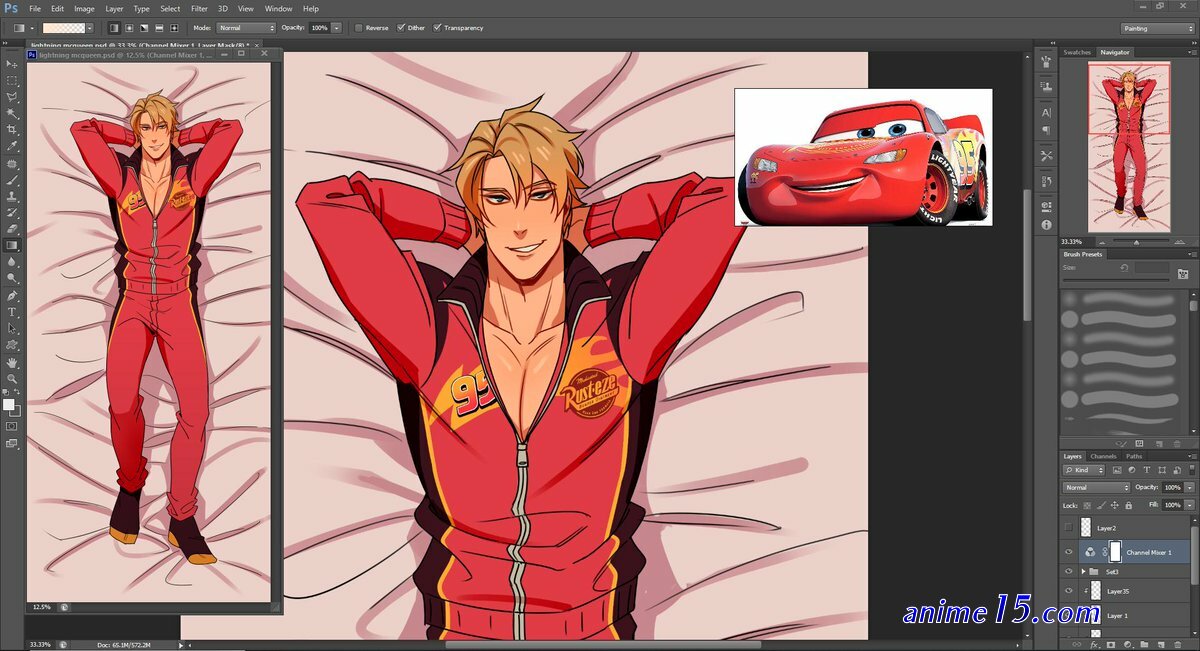 rayo mcqueen anime