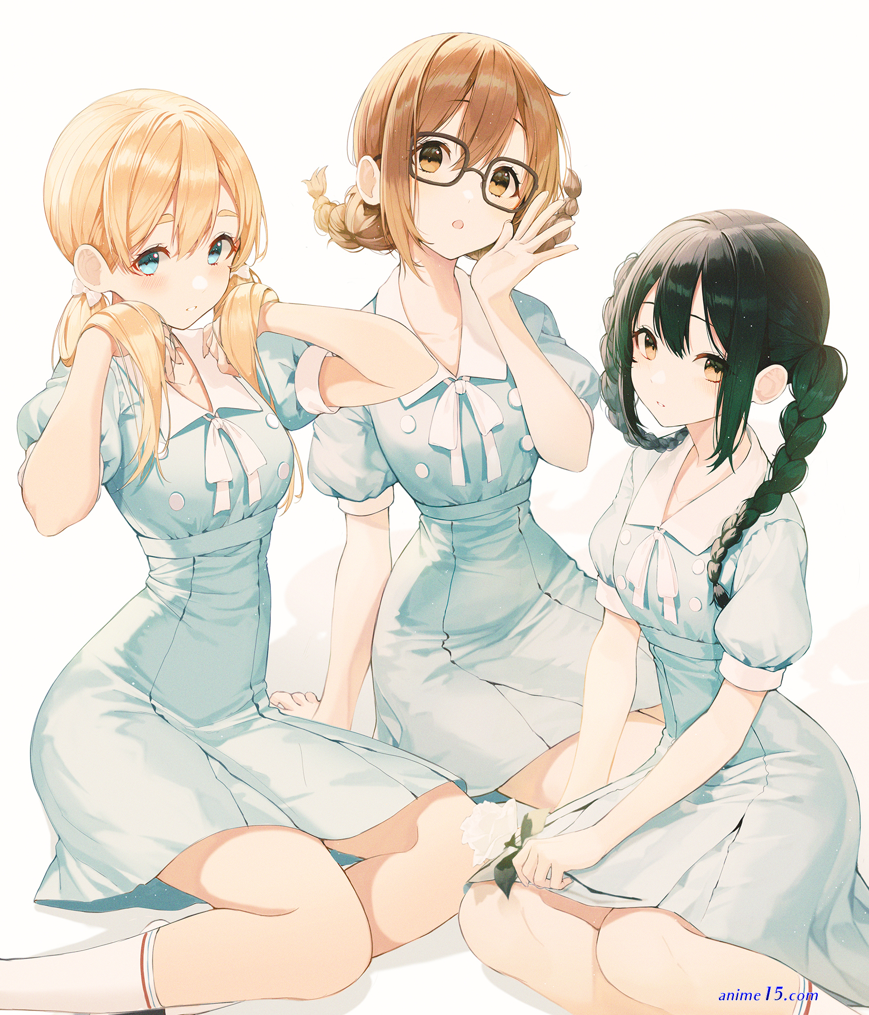 touching anime girl boobs