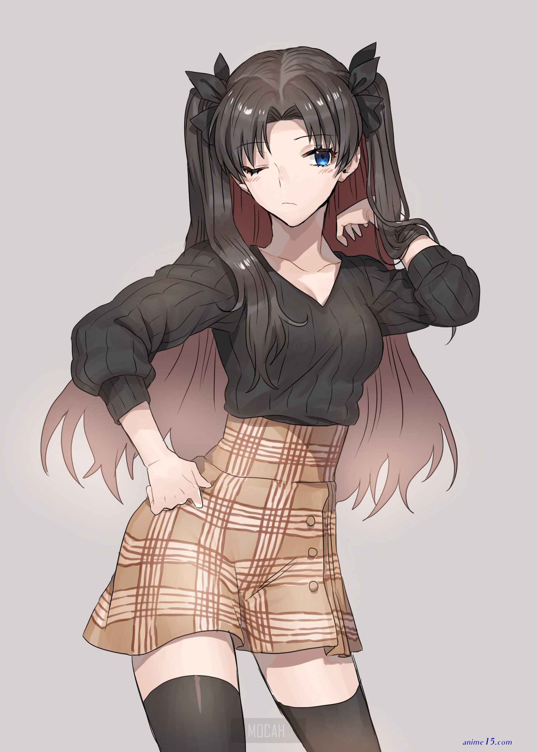 touching anime girl boobs