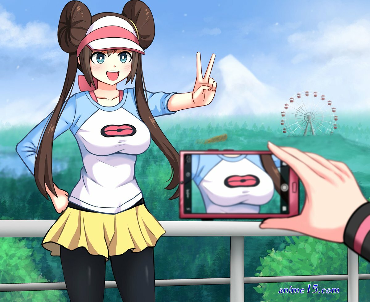 touching anime girl boobs