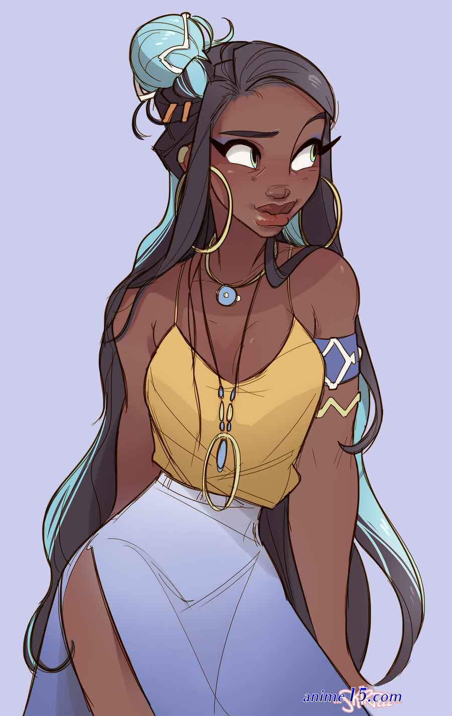casual nessa in anime fanart